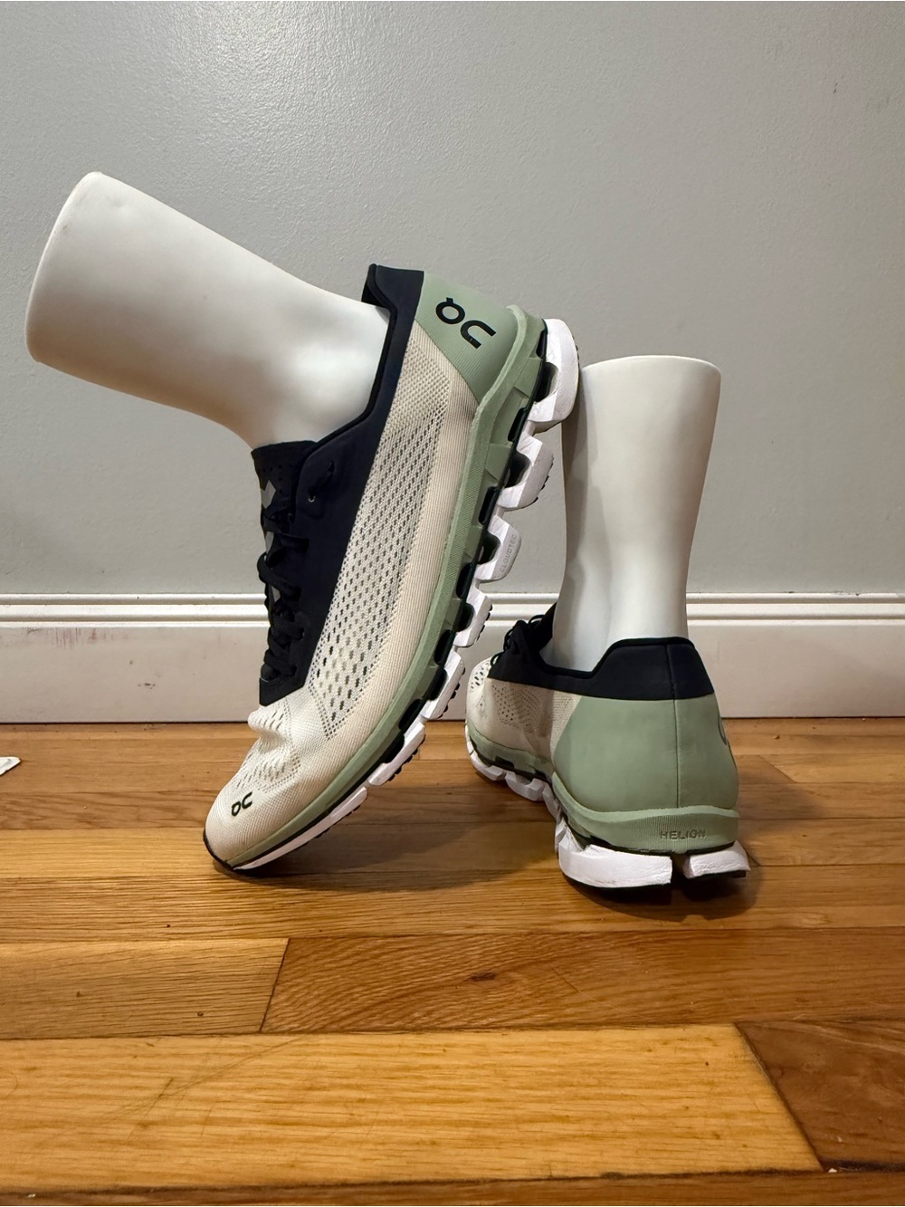 On Running Men's Cloud Running Shoes — Cream, Black & Sage